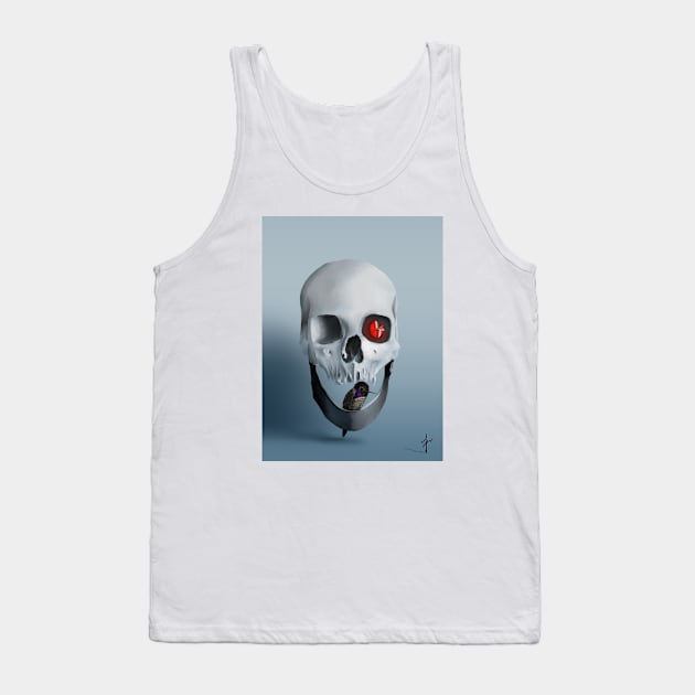 Skull and Bird Tank Top by JoshWhiteArt